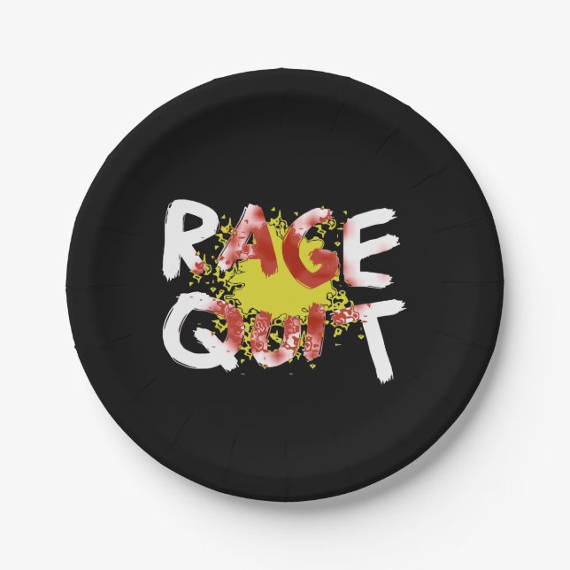 Rage Quit Paper Plate (Front)