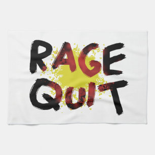 Rage Quit Tea Towel