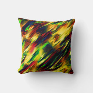 Raged stained from red to yellow, a little green cushion