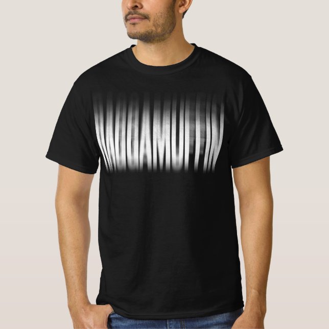 Raggamuffin Blurred Effect Typography Reggae T-Shirt (Front)