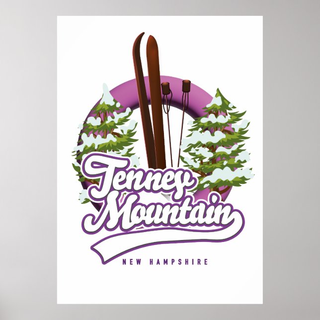 Ragged Mountain New Hampshire ski logo Poster (Front)