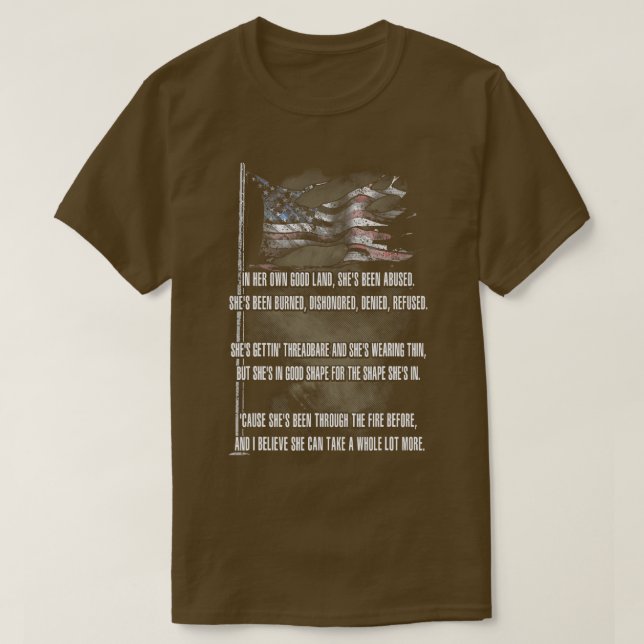 Ragged Old Flag  T-Shirt (Design Front)
