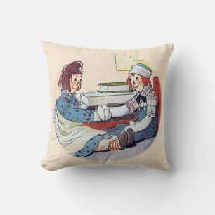 Raggedy Andy Meet for the First Time Cushion
