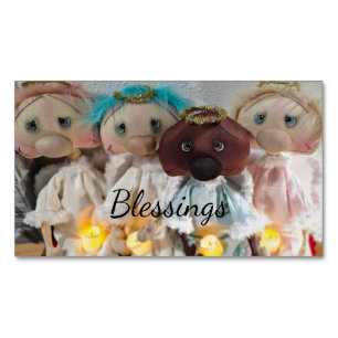 Raggedy Angel Blessings Magnetic Business Card