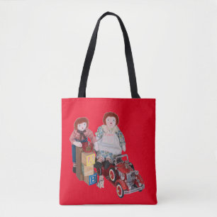 Raggedy Ann & Andy dolls with toys Tote Bag