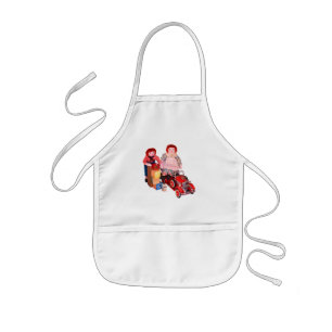 Raggedy Ann & Andy fire engine blocks toys Kids Apron