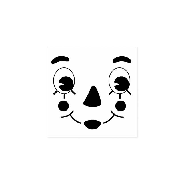 Raggedy Ann Doll Face Rubber Stamp (Imprint)