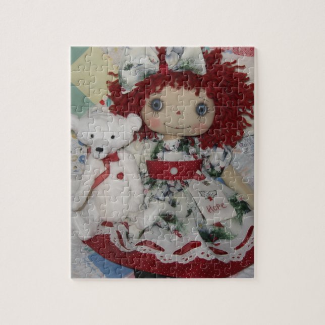 Raggedy Ann Doll & Polar Bear Jigsaw Puzzle (Vertical)