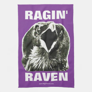Ragin' Raven Rally Towel (Purple w/White letters)