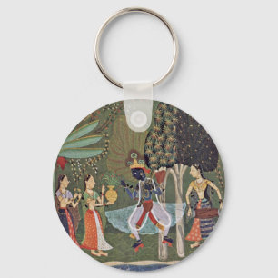 Râginâ Vasanta (Spring) Krishna Dancing To The Mus Key Ring