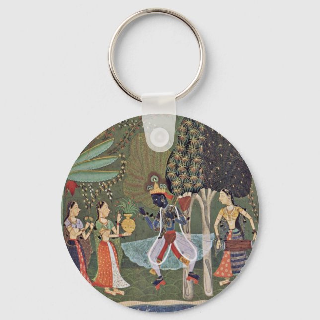 Râginâ Vasanta (Spring) Krishna Dancing To The Mus Key Ring (Front)