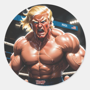 Raging Donny T (MMA/Wrestling MAGA Superstar) Classic Round Sticker