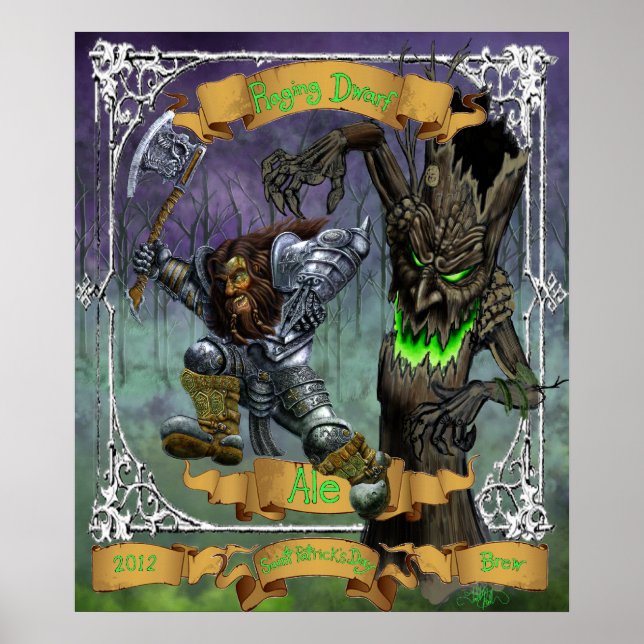 Raging Dwarf Ale Poster (Front)