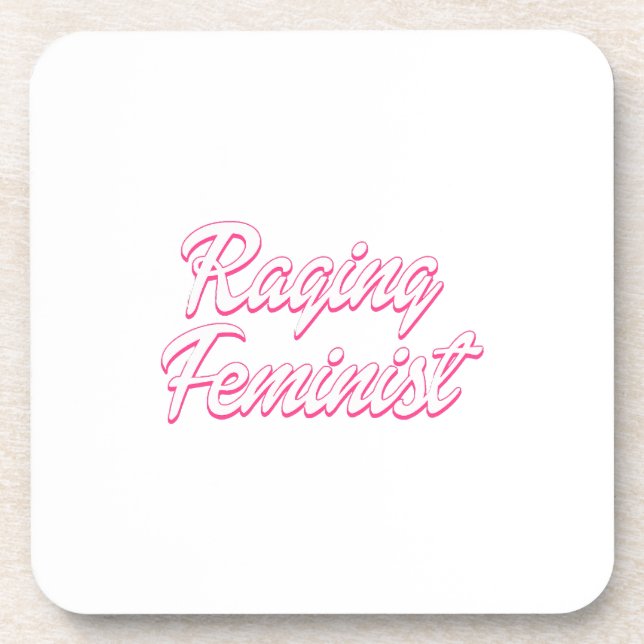 Raging Feminist Doll  Coaster (Front)