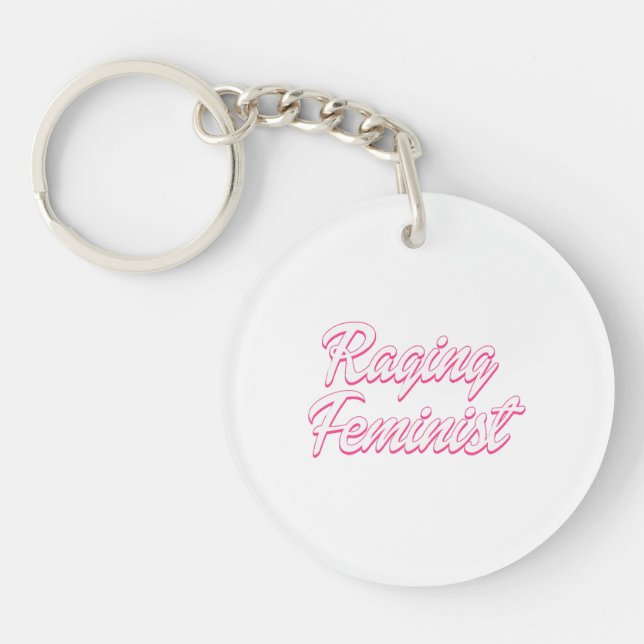 Raging Feminist Doll  Key Ring (Front)