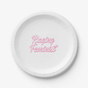 Raging Feminist Doll Paper Plate