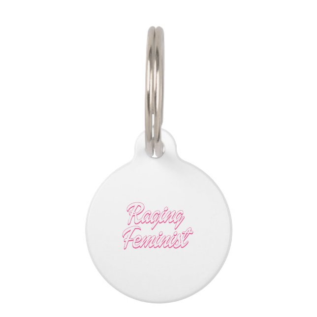Raging Feminist Doll  Pet Tag (Front)