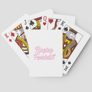 Raging Feminist Doll  Playing Cards