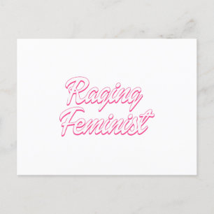 Raging Feminist Doll Postcard