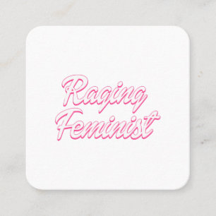 Raging Feminist Doll  Square Business Card