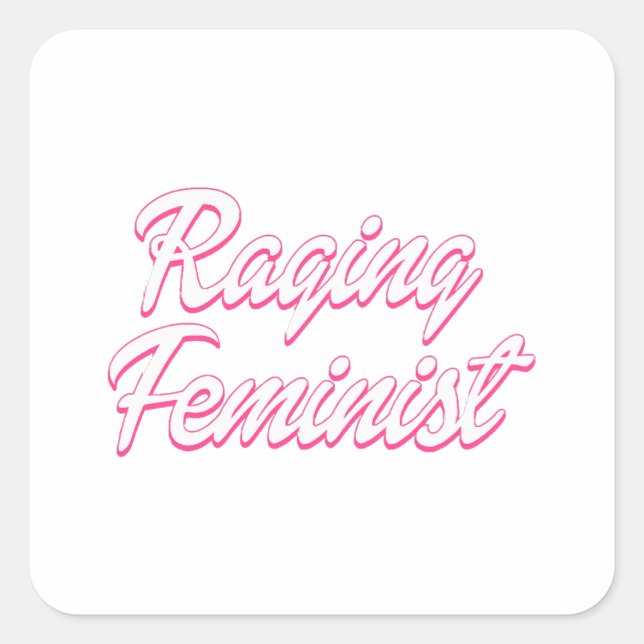 Raging Feminist Doll  Square Sticker (Front)