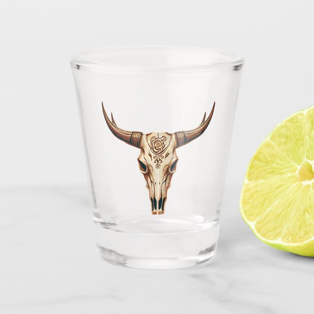 Raging Horns Shot Glass (Front)