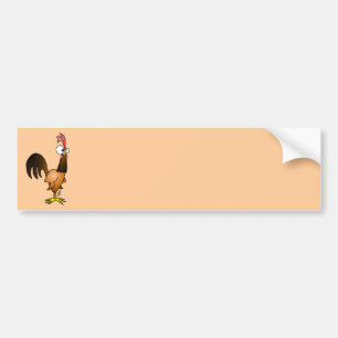 Raging rooster bumper sticker