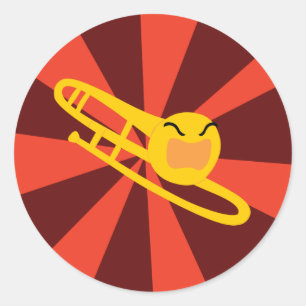 Raging Trombone Classic Round Sticker