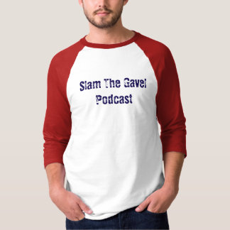 Raglan Sleeve T-shirt with Slam The Gavel logo