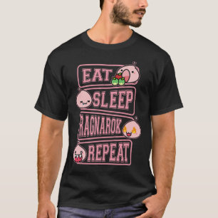 Ragnarok Poring Eat Sleep Repeat Gamer Meme Tee 