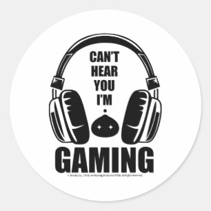 Ragnarok Poring Gamer Meme Tee – Can’t Hear You I’ Classic Round Sticker