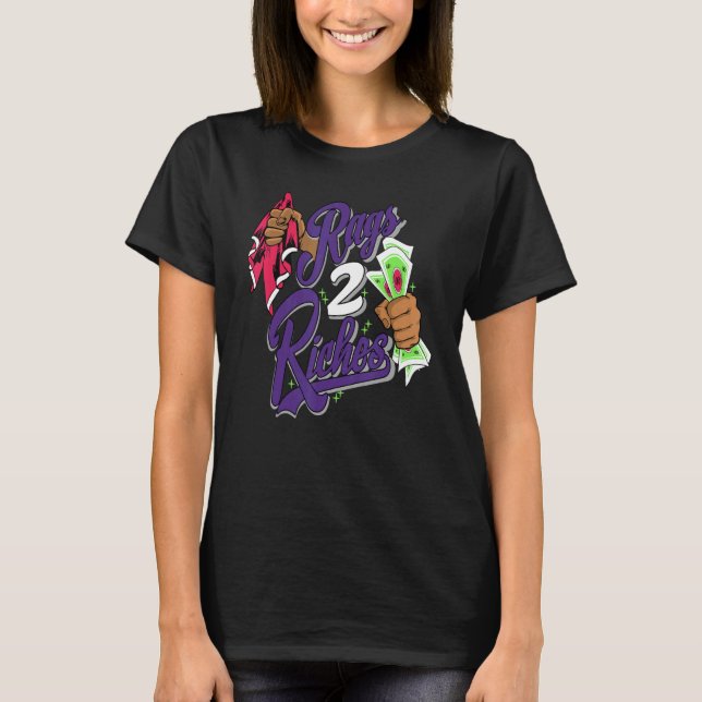 Rags 2 Riches Alternate Bel Air 5s Matching T-Shirt (Front)