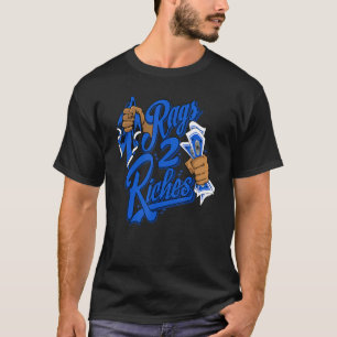 Rags 2 Riches Racer Blue 5s Matching T-Shirt