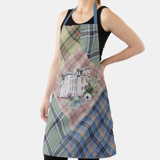 Rags of Plaids with Scotland Castle and Flowers Apron (Insitu)