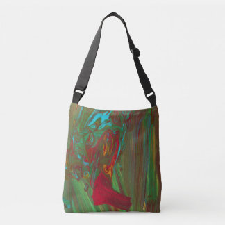Rags To Riches 1 Bold Red Green Abstract Tote Bag
