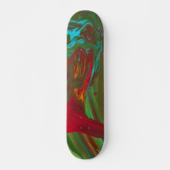Rags To Riches 1 Wild Abstract Skateboard Deck (Front)