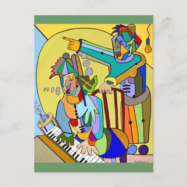 "Ragtime Scene" by Ruchell Alexander Postcard (Front)