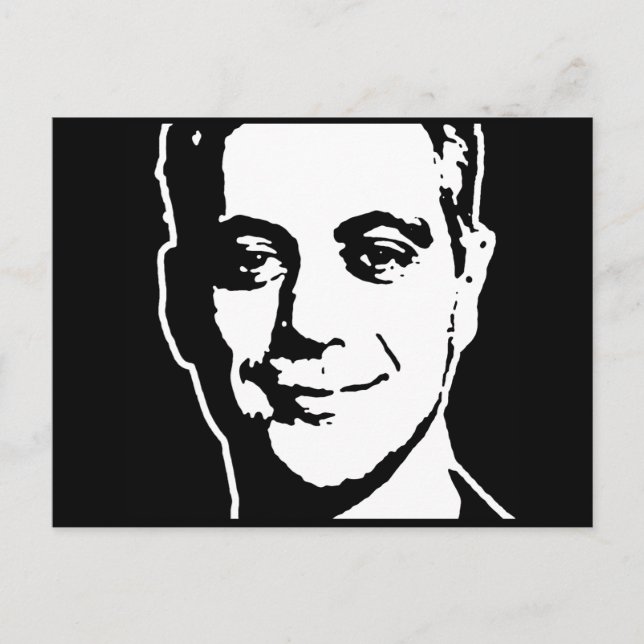 RAHM EMANUEL INK ART POSTCARD (Front)