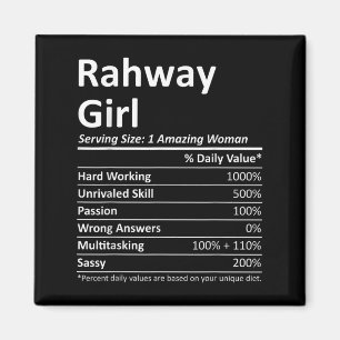 Rahway Girl Nj New Jersey Funny City Home Roots Us Magnet