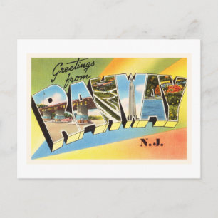 Rahway New Jersey NJ Old Vintage Travel Postcard- Postcard