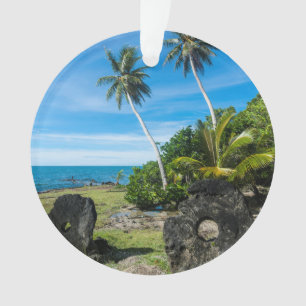 Rai Stones On Yap Island Ornament