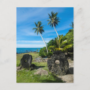 Rai Stones On Yap Island Postcard