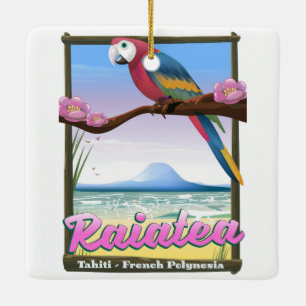 Raiatea Society Islands,Tahiti,French Polynesia. Ceramic Ornament