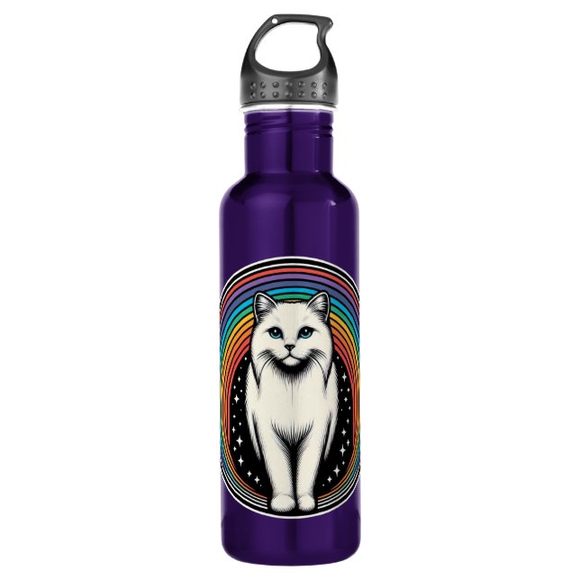 Raibow Cat 710 Ml Water Bottle (Front)