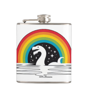 Raibow Sea Monster Hip Flask