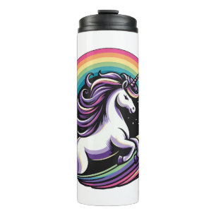 Raibow Unicorn Thermal Tumbler