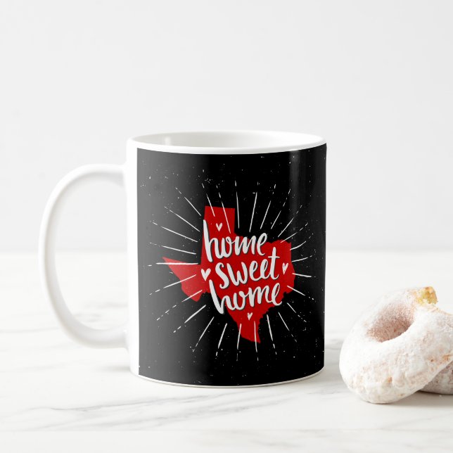 Raider Red and Black Home Sweet Home Texas Coffee Mug (With Donut)