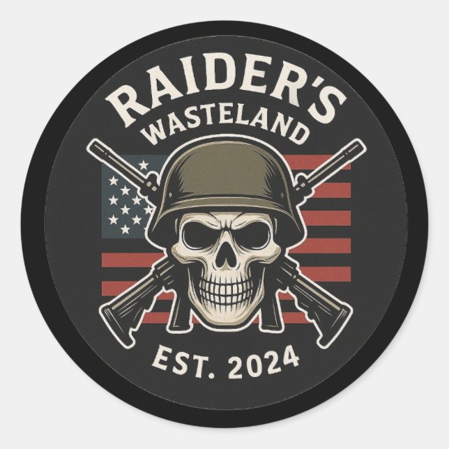 Raider’s Wasteland Official Logo Sticker (Front)