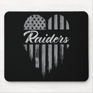 Raiders Heart Name Men Women Girl Kid Mouse Pad