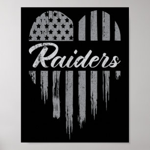 Raiders Heart Name Men Women Girl Kid  Poster